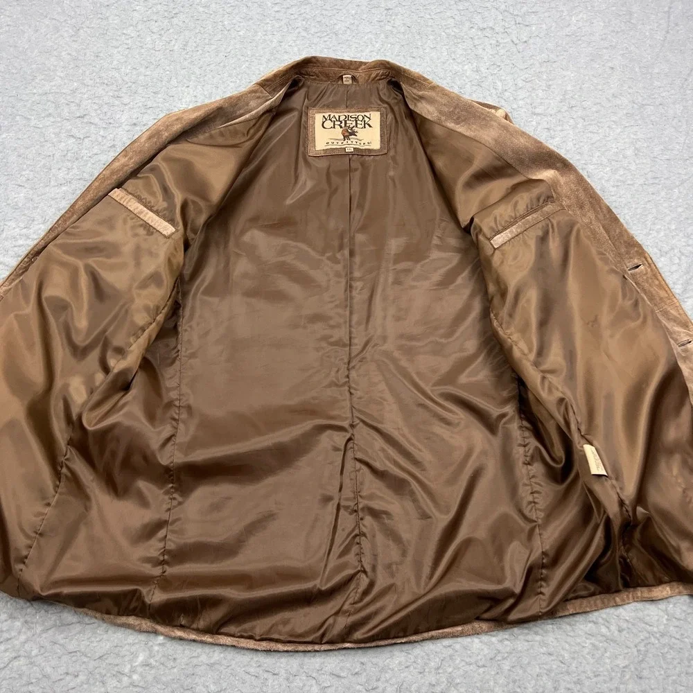 Madison Creek Outfitters Suede‎ Blazer Mens 44L Brown Leather Western Jacket